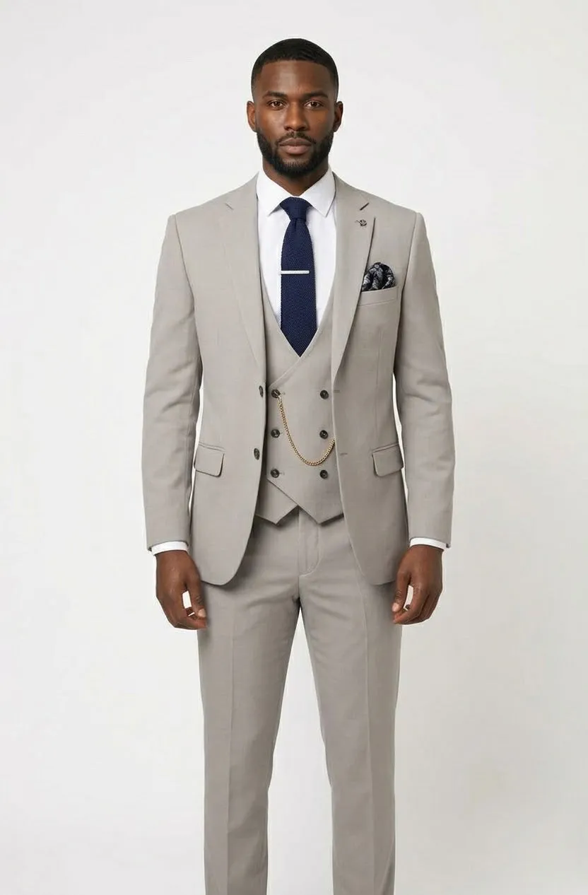 Three-piece modern fit suit from the Black Tie Style product collection